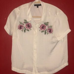 Silk button down blouse